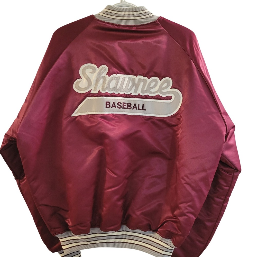 VTG Howe Athletic Apparel Shawnee Community College Satin Bomber Jacket Size XL